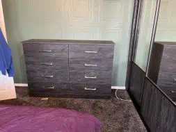 Drawer chest in charcoal flow